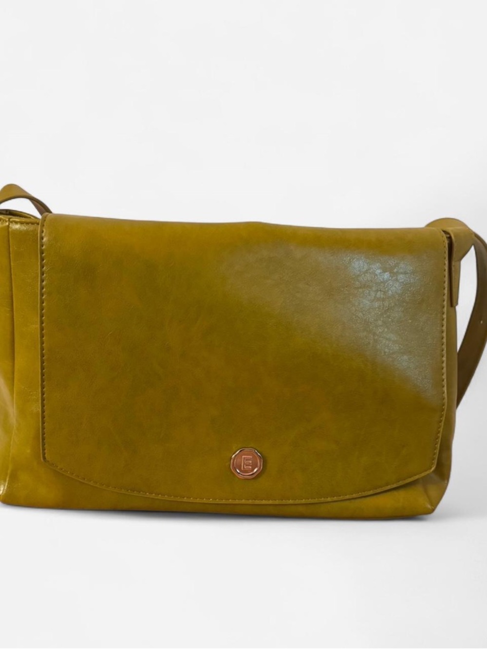 Olive Green Leather Crossbody Bag